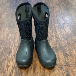 Bogs Kids Black Waterproof Pull-On Rain Boots